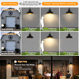 XIFEINIU 12.4" Dome Gooseneck Barn Light, Outdoor Anti-Rust&Waterproof Farmhouse Wall Sconce, Outdoor Wall Lanterns for Porch/Patio, E26 Base 100W Max(Black 1-Pack Motion Sensor Outdoor Lights)