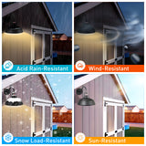 XIFEINIU 12.4" Dome Gooseneck Barn Light, Outdoor Anti-Rust&Waterproof Farmhouse Wall Sconce, Outdoor Wall Lanterns for Porch/Patio, E26 Base 100W Max(Black 1-Pack Motion Sensor Outdoor Lights)
