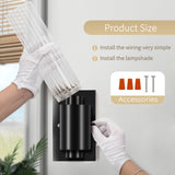 XIFEINIU Wall Sconces Set of Two - Black Bathroom Sconces Wall Lighting with Clear Glass Wall Lighting Fixtures Mounted Lamps for Bedroom, Bathroom, Living Room, Hallway (Black Clear)