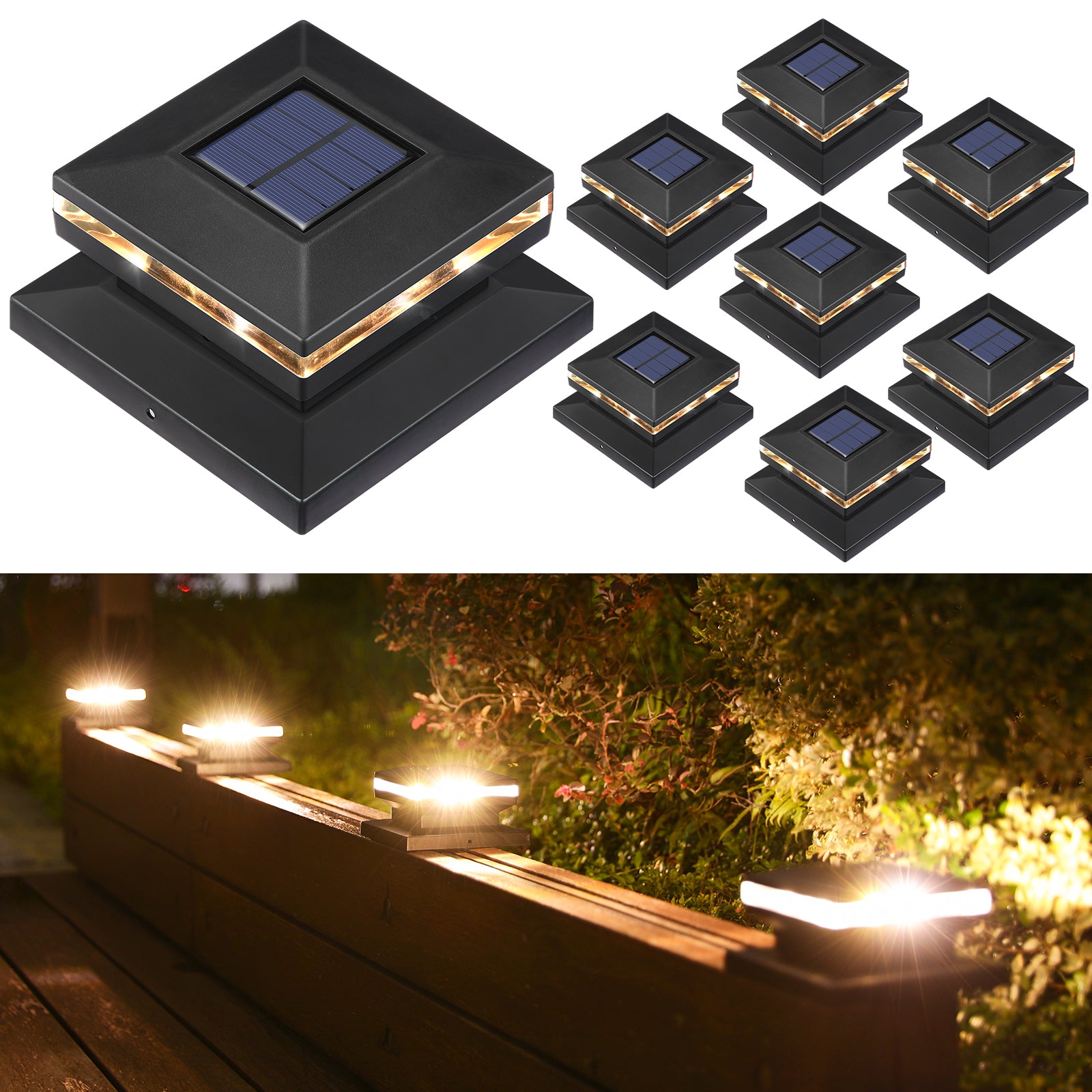 Solar deck post lights 6x6 deals
