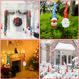 XIFEINIU Metal Christmas Yard Stakes Decor, 2PCS Santa Claus Reindeer Waterproof Garden Stake Decorative Welcome Sign for Outdoor Garden Yard Lawn Patio Pathway Winter Christmas Ornament Decorations