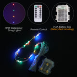 XIFEINIU Halloween Witch Hat String Lights Decorations, 8PCS Battery Powered Witch Hat Lights with Remote, 8 Lighting Modes and Timer, Hanging Decor for Outdoor Garden Yard Tree Party-Black Orange Purple Green
