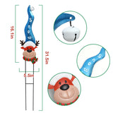 XIFEINIU Metal Christmas Yard Stakes Decor, 2PCS Santa Claus Reindeer Waterproof Garden Stake Decorative Welcome Sign for Outdoor Garden Yard Lawn Patio Pathway Winter Christmas Ornament Decorations
