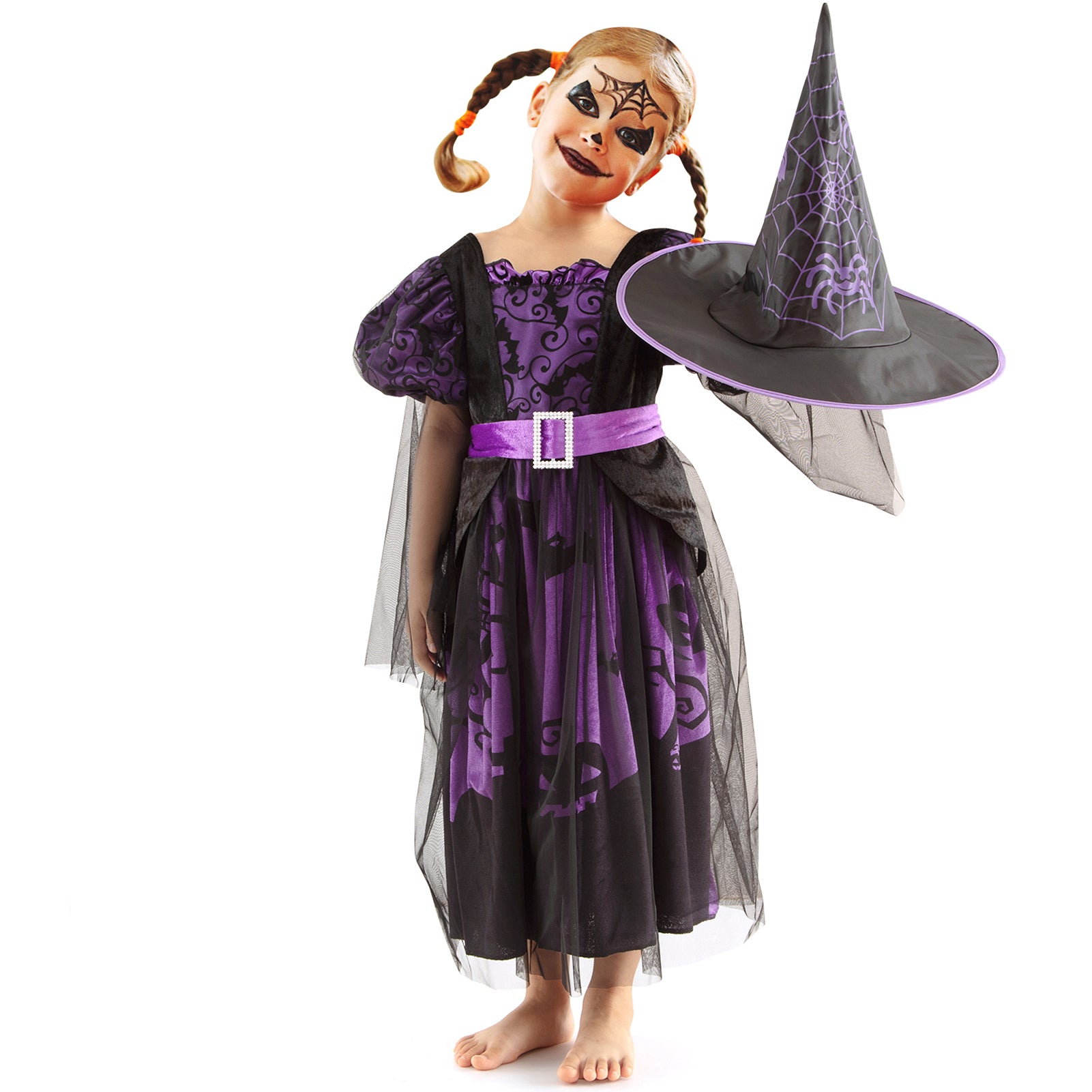 Amazon.com: Women Halloween Costumes Wicked Witch Cloak with Hat Dress,Purple  Long Sorceress Classic Dress (Large, Purple) : Clothing, Shoes & Jewelry